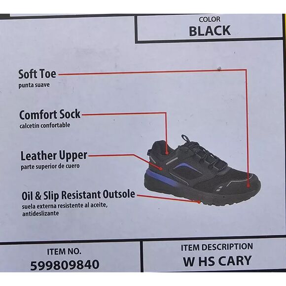 Women's Size: 9 1/2 Leather Soft Toe Shoes . Oil & Slip Resistant-Work & Safety - Picture 11 of 11